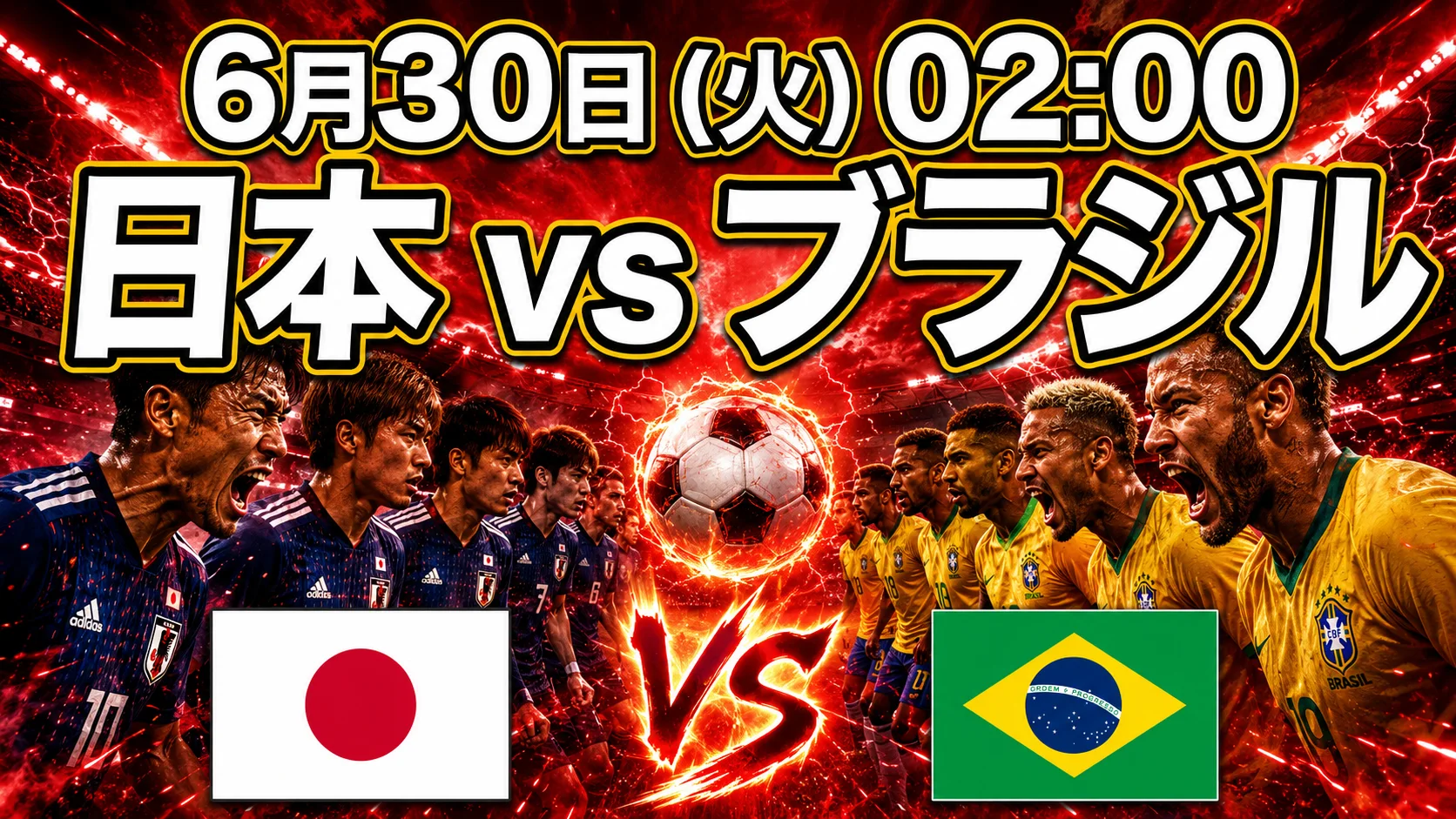 歴史的再戦！W杯で日本vsブラジルが明日対決！